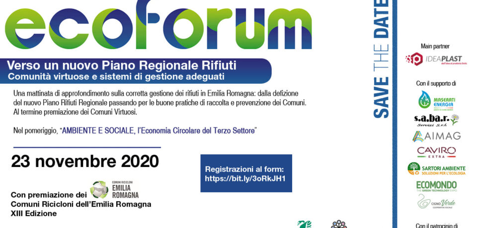 Ecoforum 2020 e Comuni Ricicloni